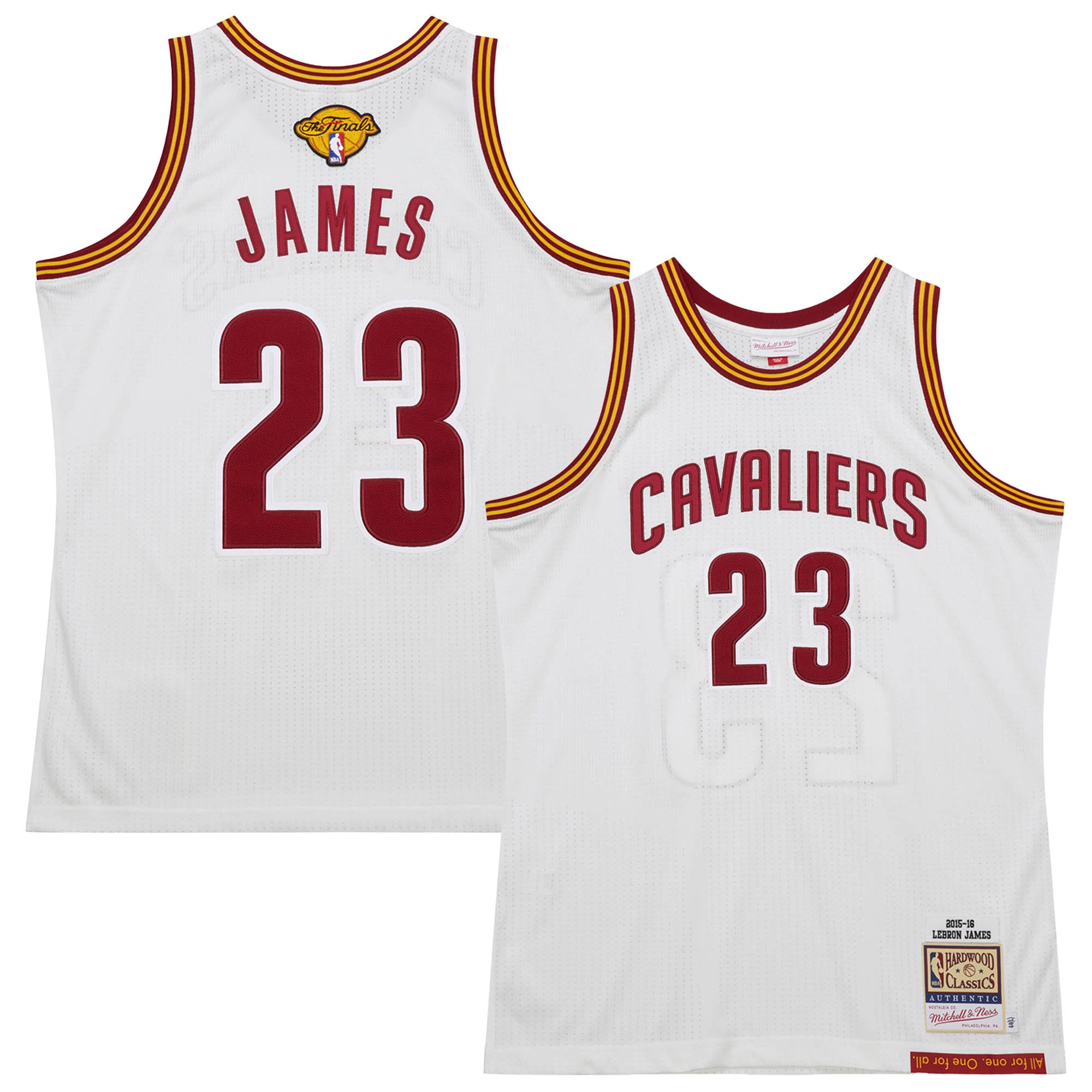 Men's Cleveland Cavaliers White Hardwood Classics Basketball Jersey – LeBron James