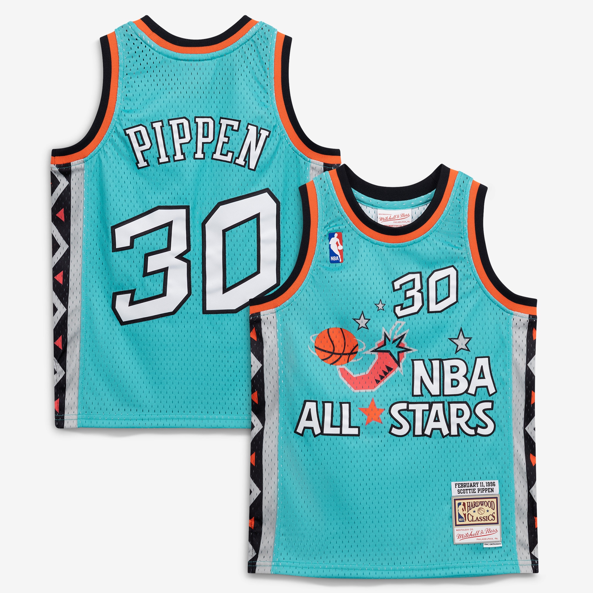 Men's NBA All-Star Teal All Star Hardwood Classics Swingman Basketball Jersey – Scottie Pippen