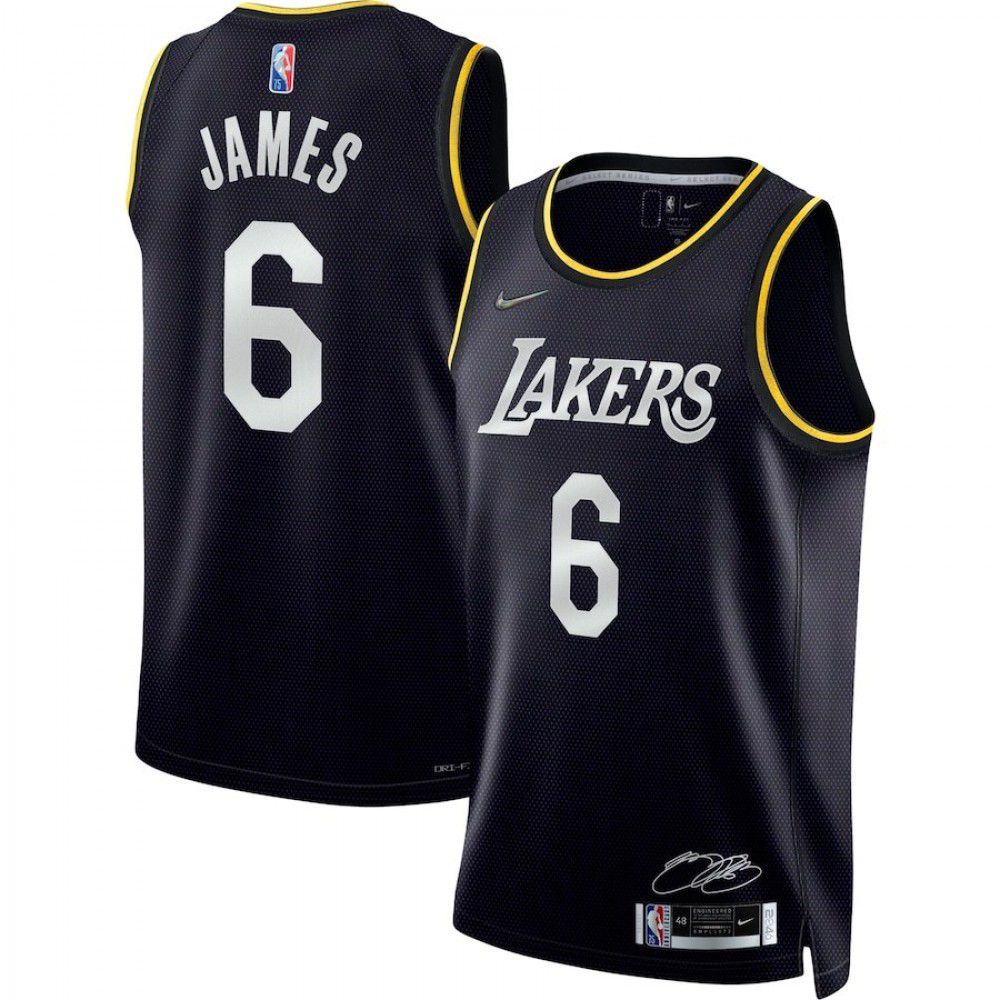 Men's Los Angeles Lakers Black Series Select Swingman MVP Basketball Jersey – LeBron James