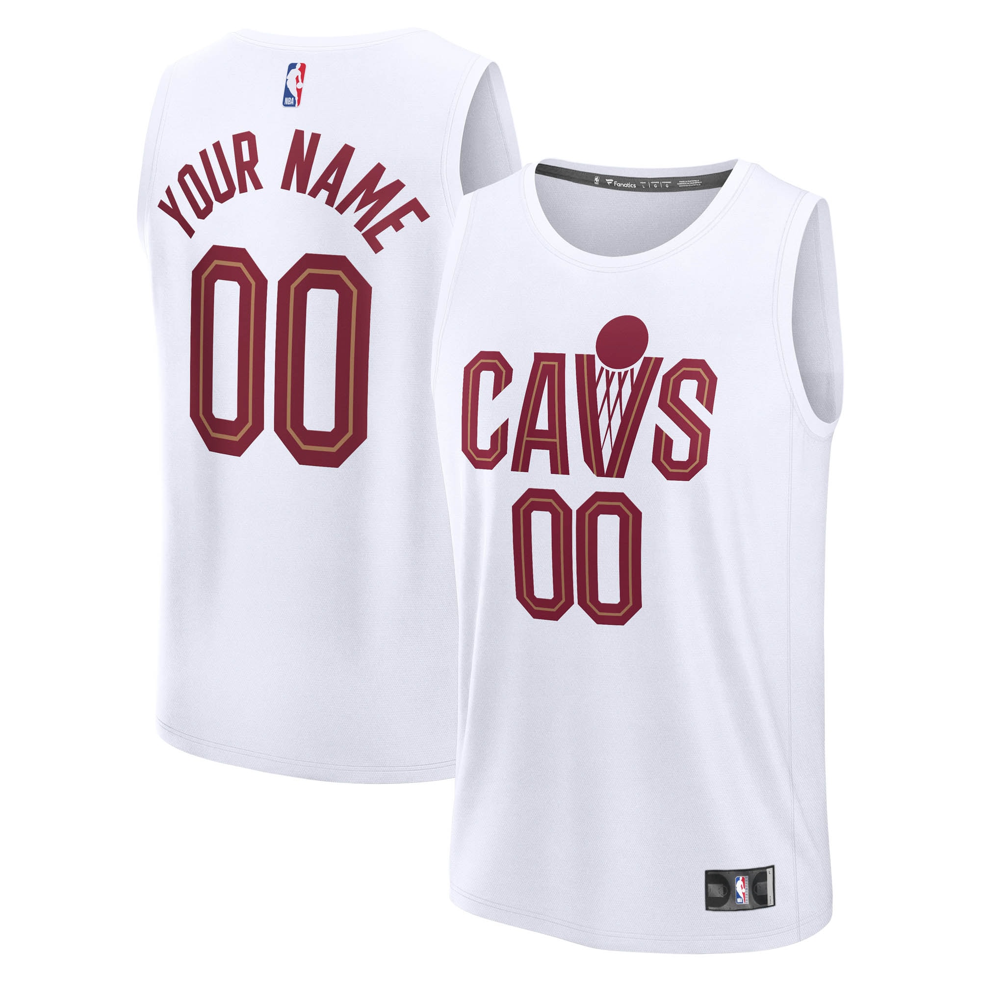Women's Cleveland Cavaliers White Fast Break Custom Edition Icon Basketball Jersey