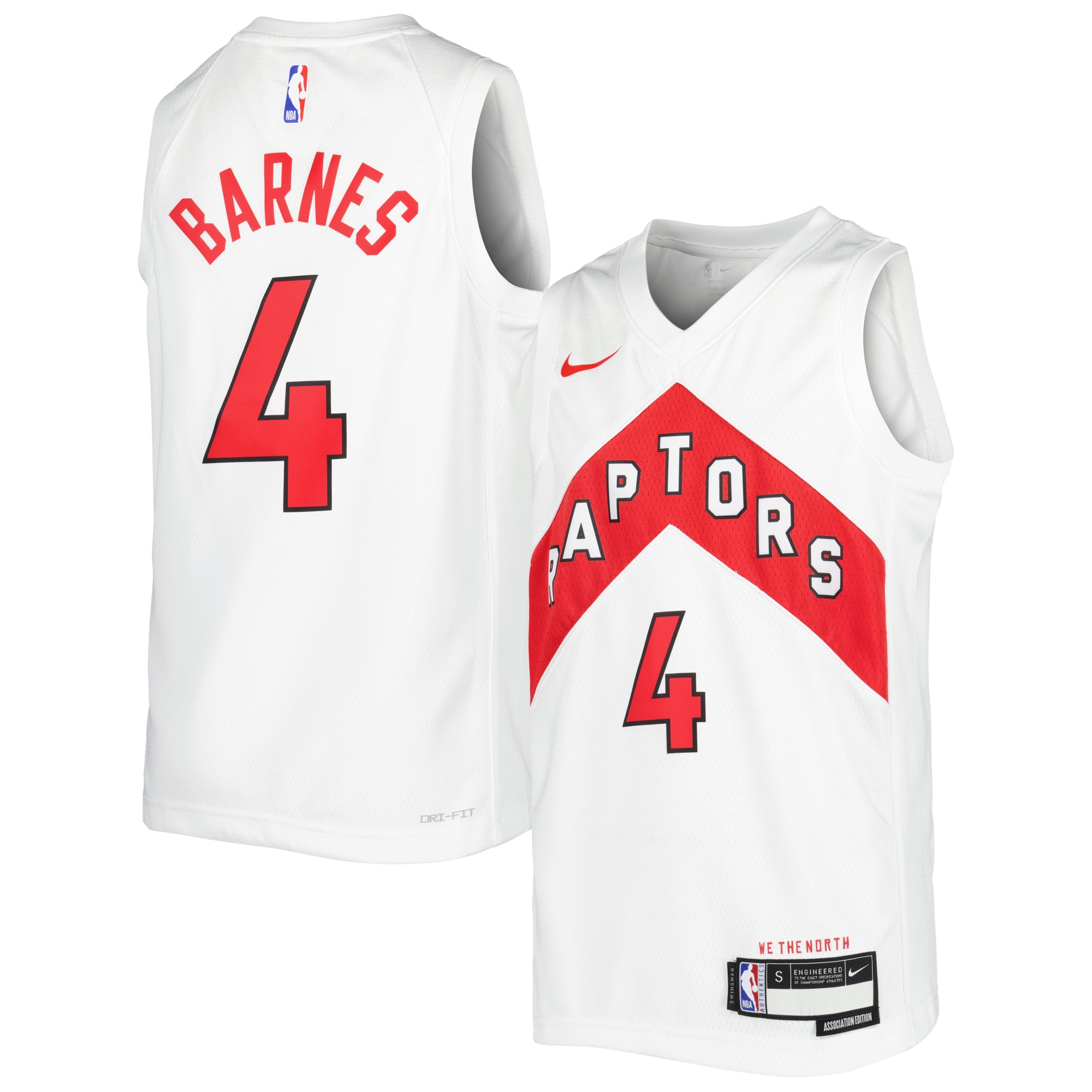 Men's Toronto Raptors White Association Edition Swingman Basketball Jersey – Scottie Barnes