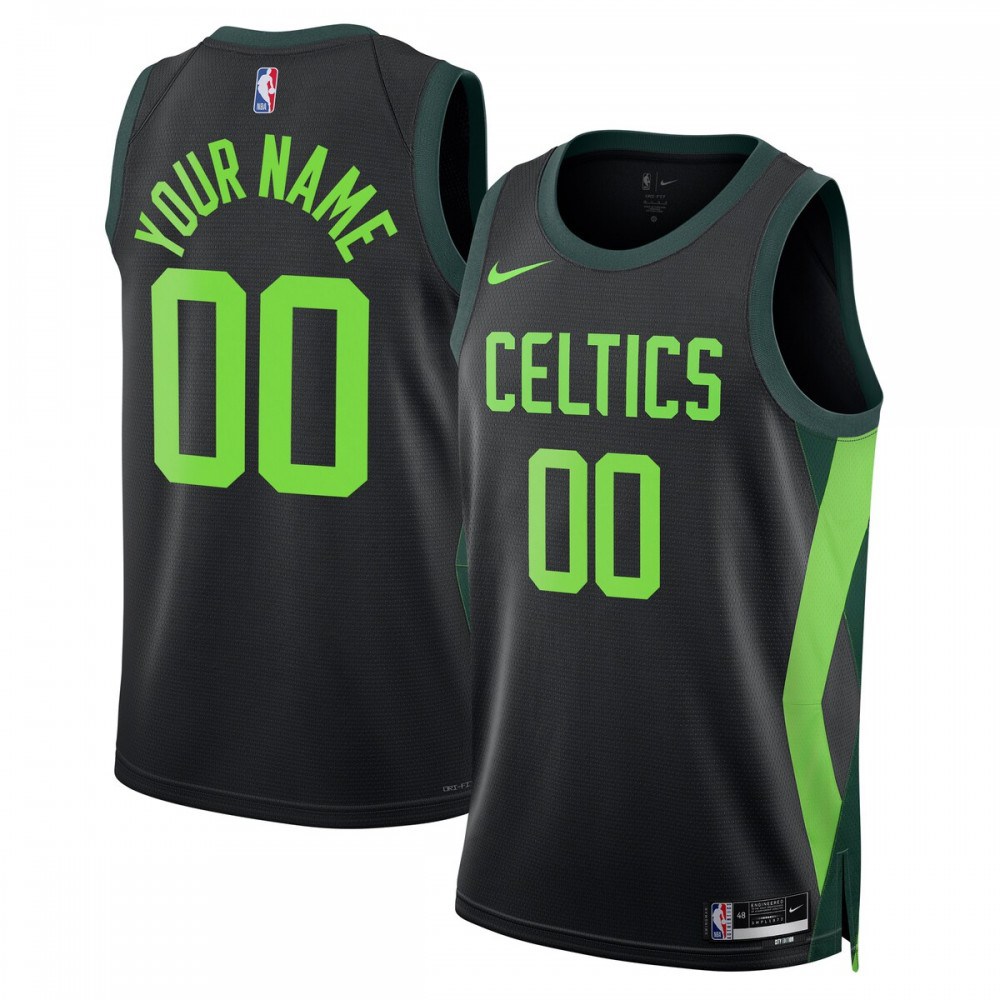 Men's Boston Celtics Black Custom Edition City Swingman Basketball Jersey