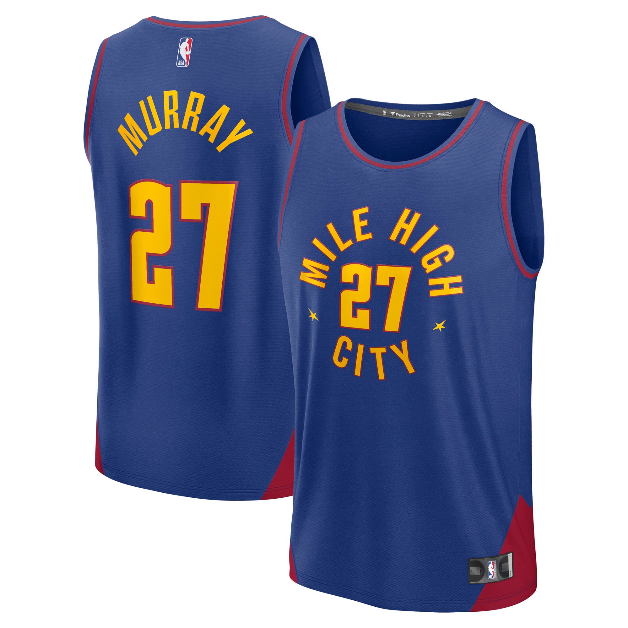 Men's Denver Nuggets Blue Fast Break Edition Statement Player Basketball Jersey – Jamal Murray