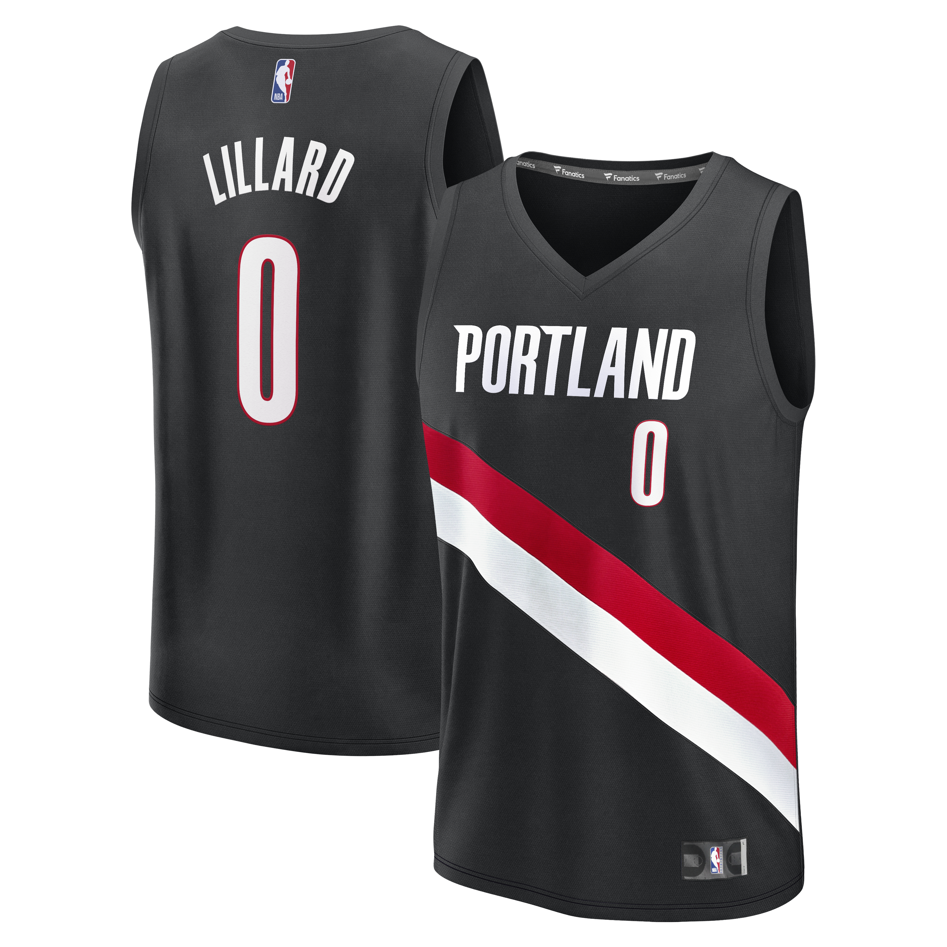 Women's Portland Trail Blazers Black Fast Break Edition Icon Replica Basketball Jersey – Damian Lillard