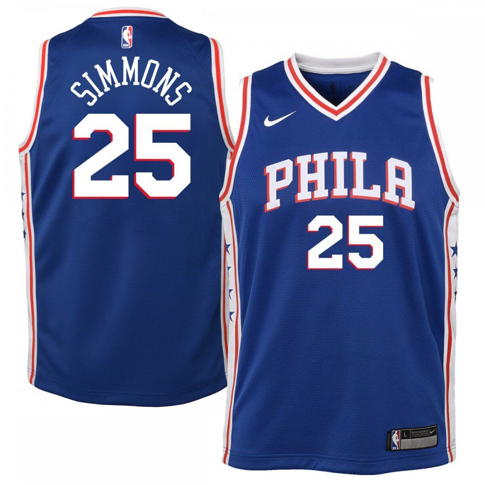 Men's Philadelphia 76ers Royal Edition Icon Swingman Basketball Jersey – Ben Simmons
