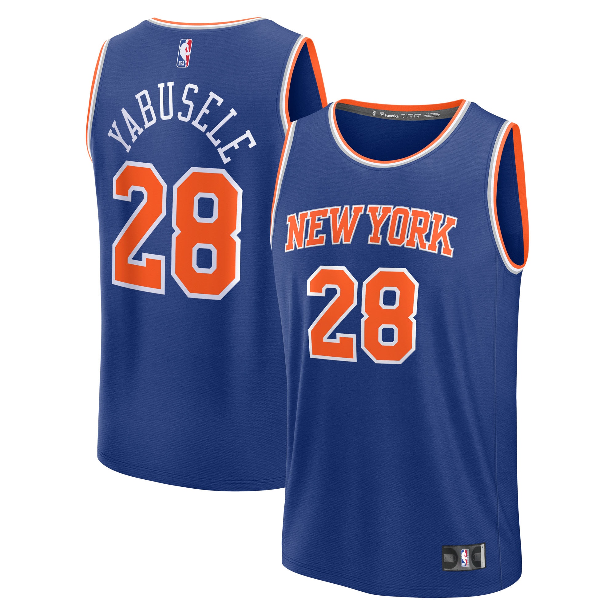 Women's New York Knicks Blue Fast Break Edition Icon Player Basketball Jersey – Guerschon Yabusele