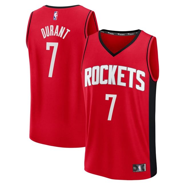 Men's Houston Rockets Red Fast Break Edition Icon Basketball Jersey – Kevin Durant