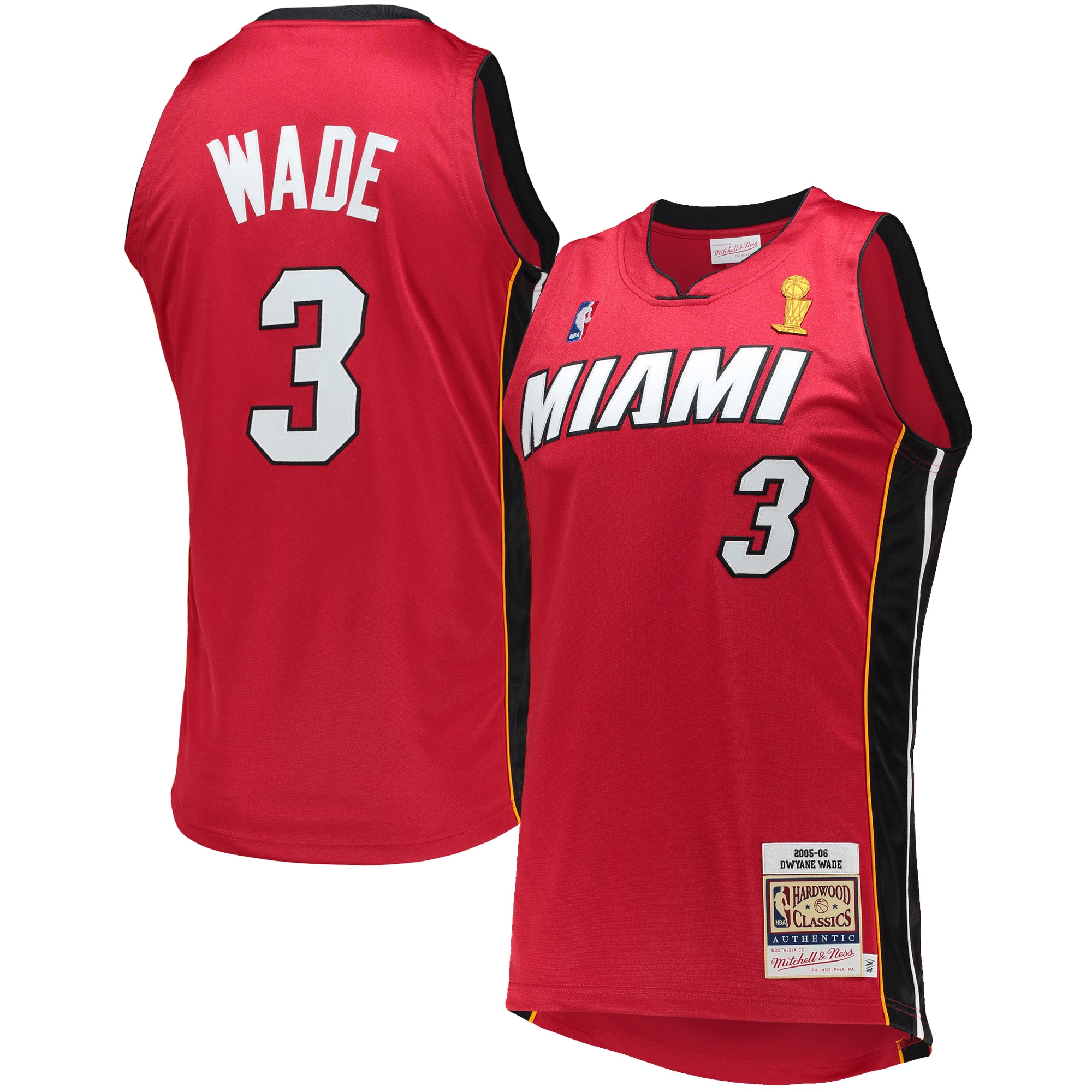 Men's Miami Heat Red Hardwood Classics Basketball Jersey – Dwyane Wade