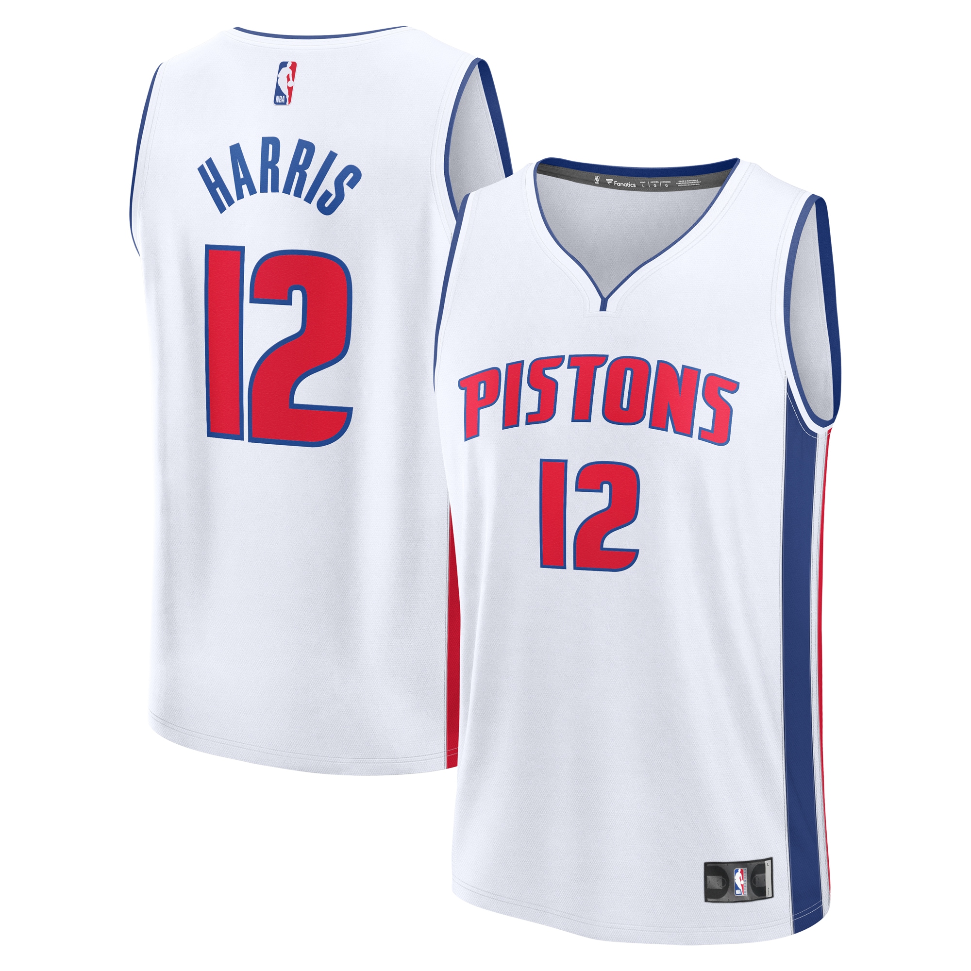 Men's Detroit Pistons White Fast Break Association Edition Player Basketball Jersey – Tobias Harris
