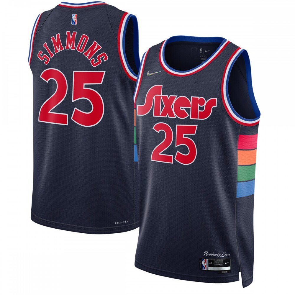 Youth Philadelphia 76ers Navy Edition City Swingman Basketball Jersey – Ben Simmons