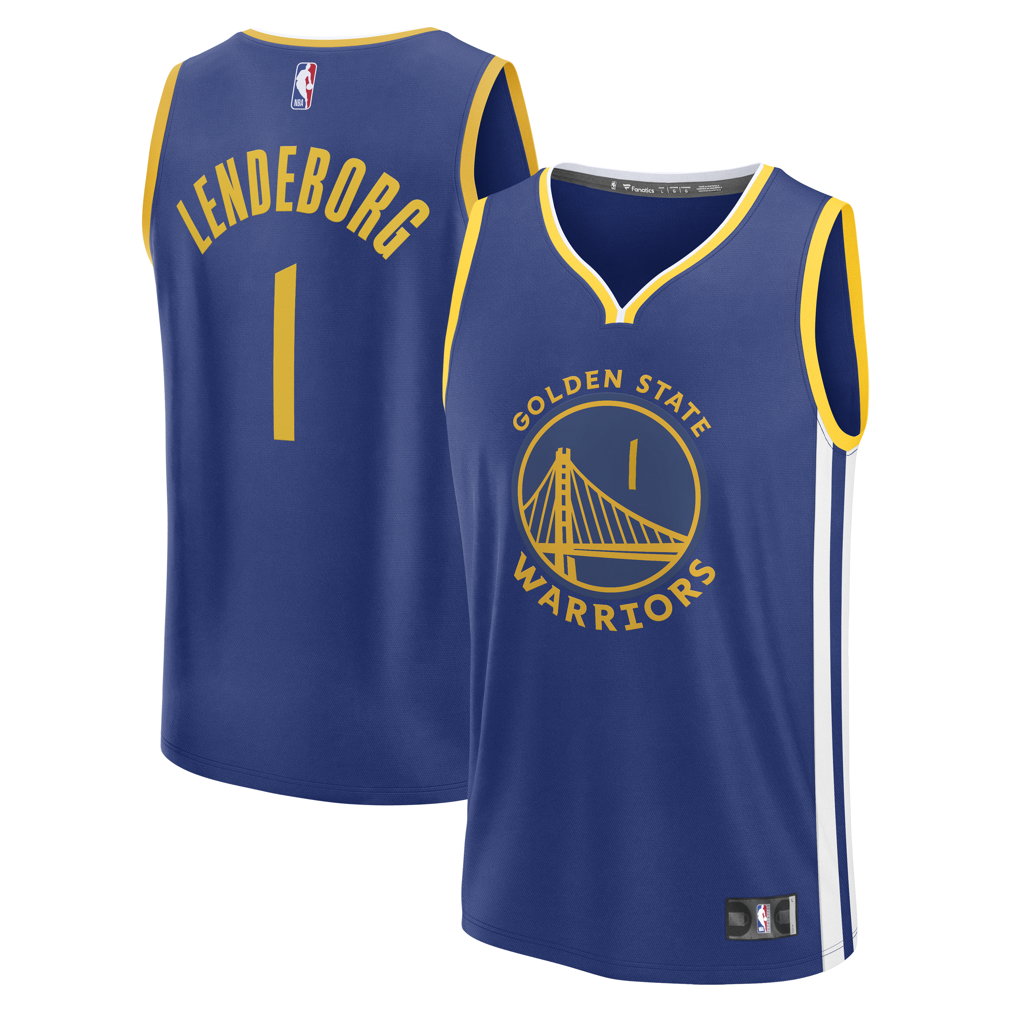 Men's Golden State Warriors Royal Draft Icon NBA First Round Pick Basketball Jersey – Yaxel Lendeborg