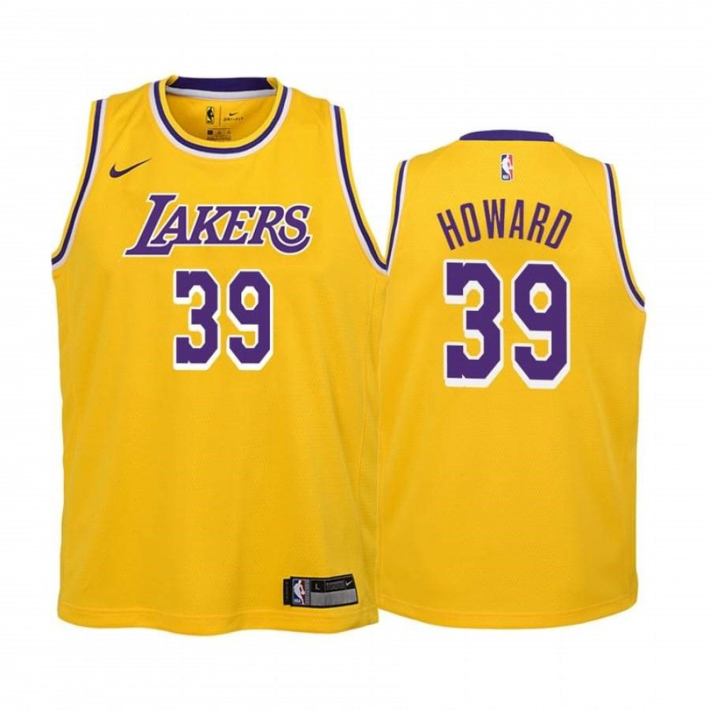 Men's Los Angeles Lakers Gold Edition Icon Swingman Basketball Jersey – Dwight Howard