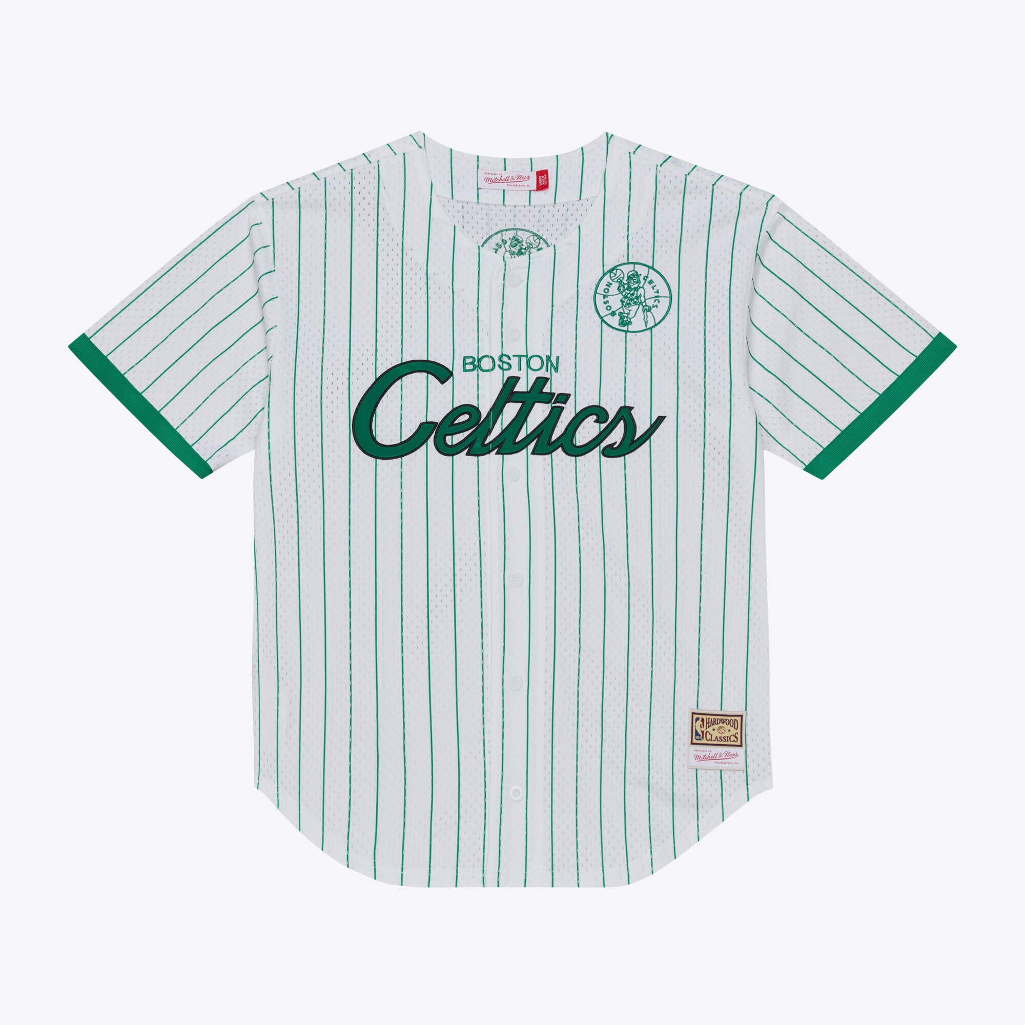 Women's Boston Celtics White Head Coach Basketball Jersey – Pinstripe Mesh Full Button