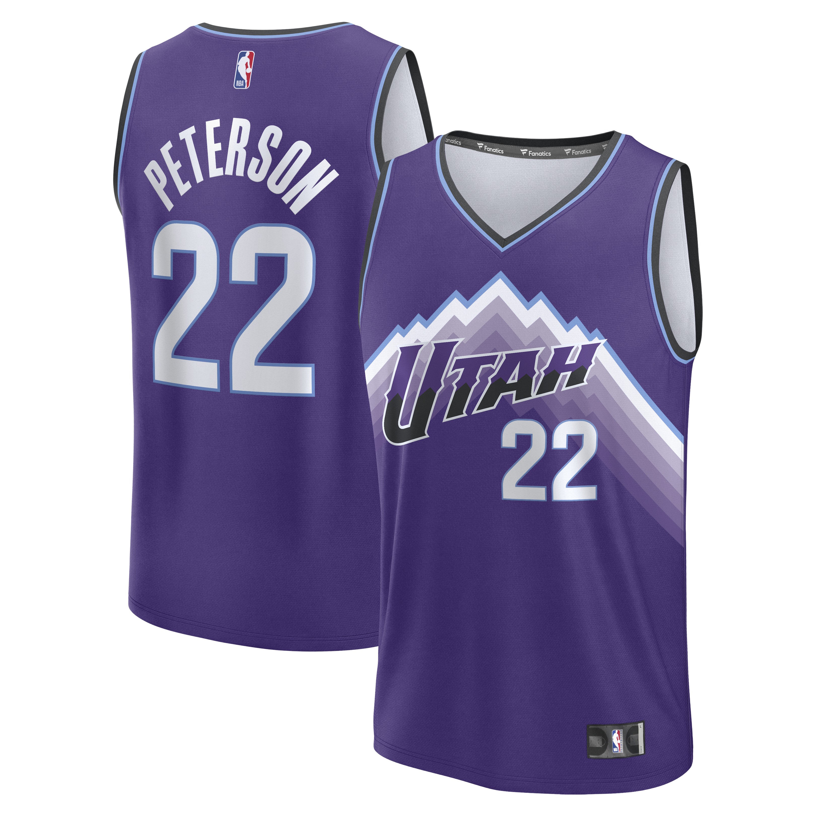 Men's Utah Jazz Purple Draft Fast Break Icon NBA First Round Pick Basketball Jersey – Darryn Peterson