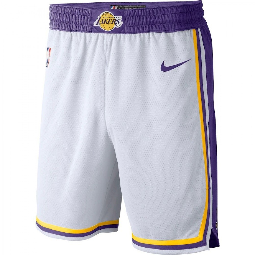 Men's Los Angeles Lakers White Association Edition Swingman Short Basketball Jersey