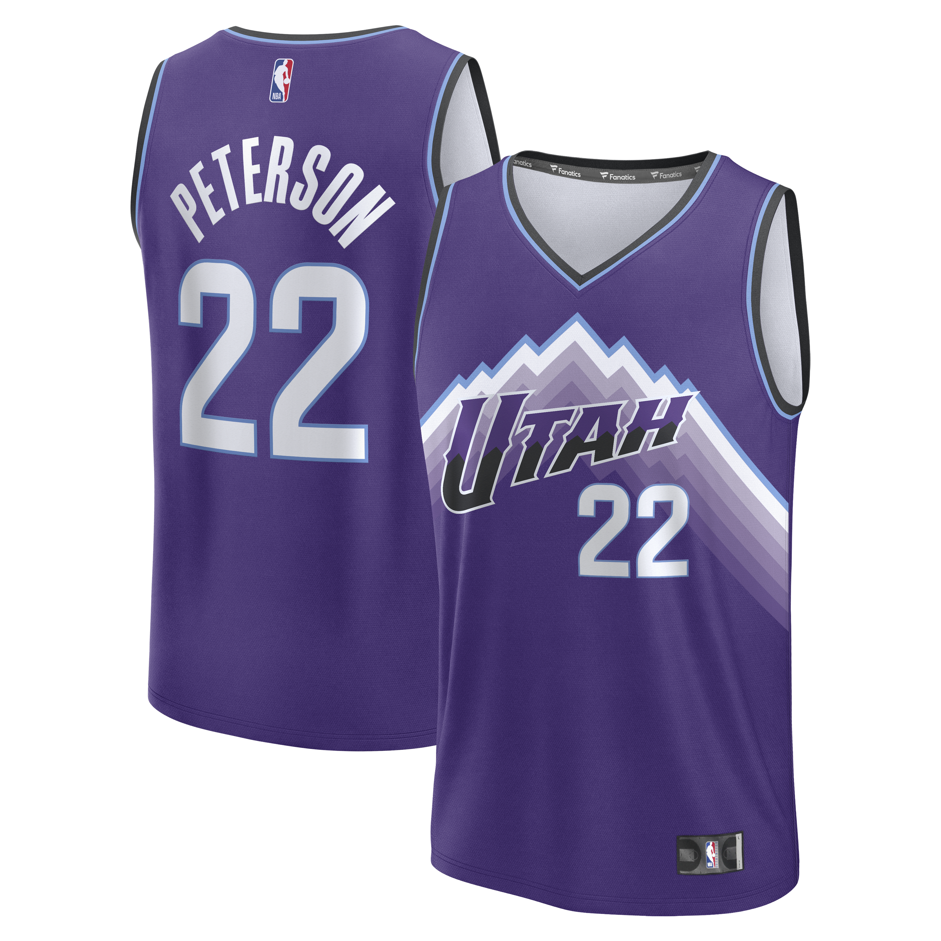 Men's Utah Jazz Purple Fast Break Edition Icon Replica Basketball Jersey – Darryn Peterson