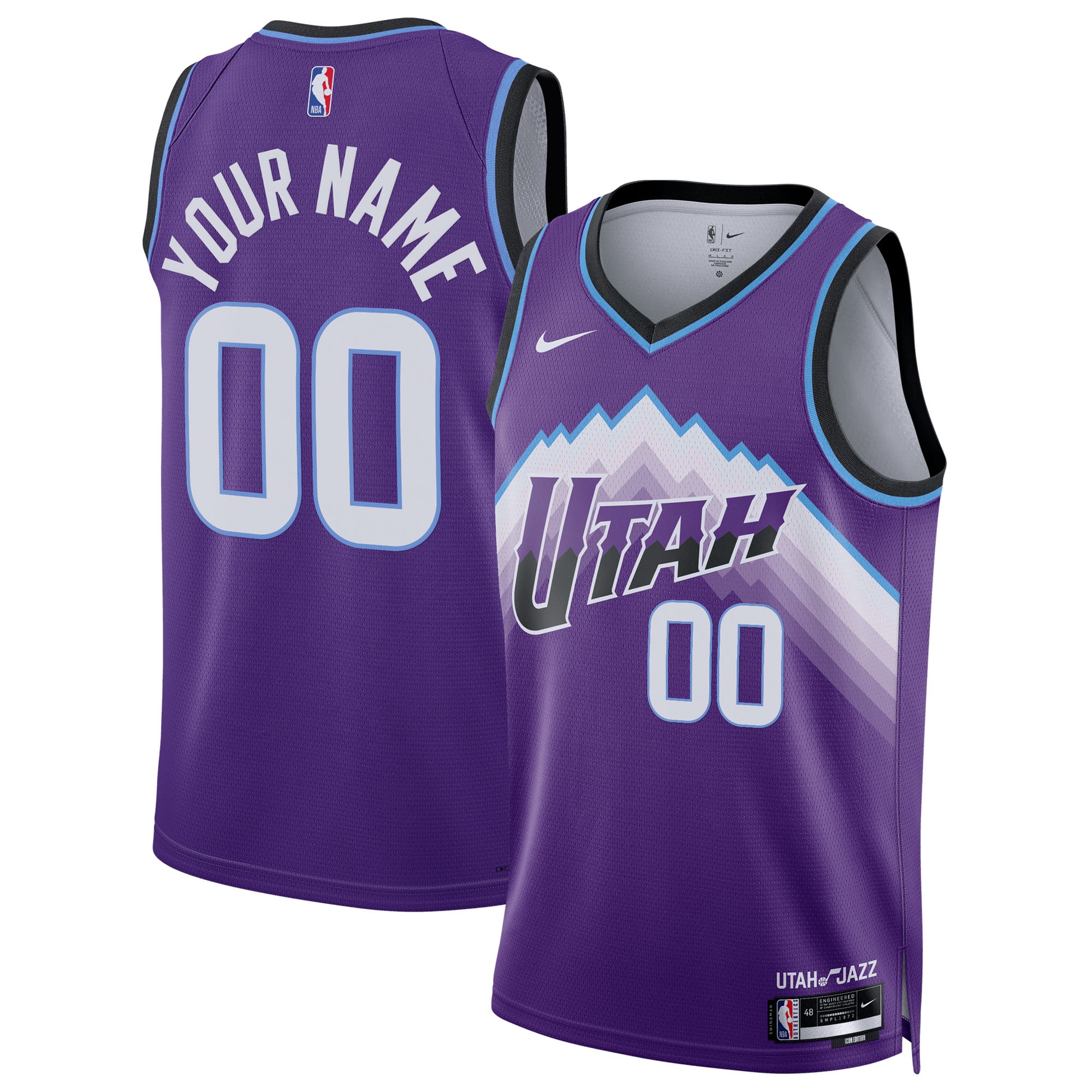 Women's Utah Jazz Purple Custom Edition Icon Swingman Basketball Jersey