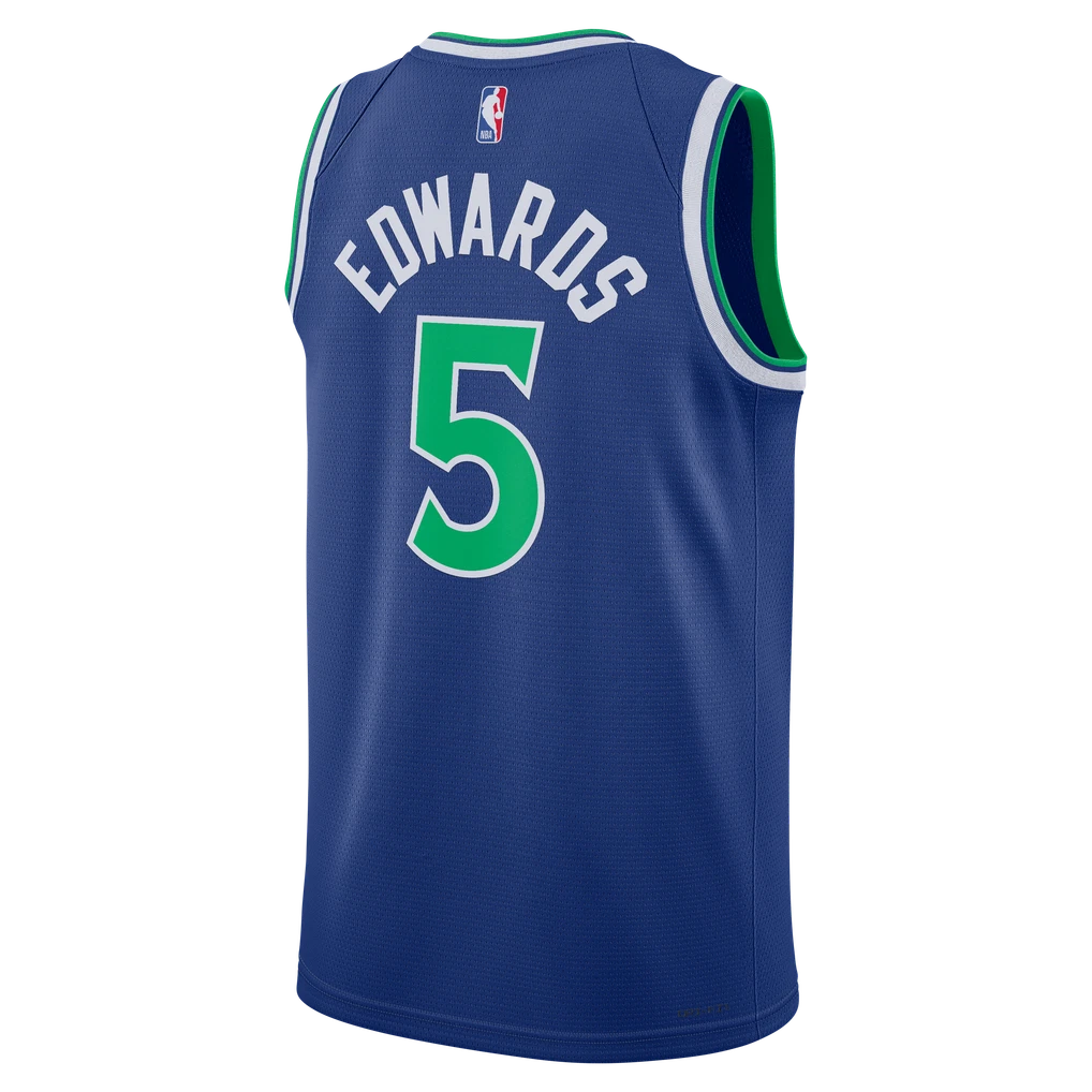 Anthony Edwards Minnesota Timberwolves Blue Home Jersey Men Women Youth