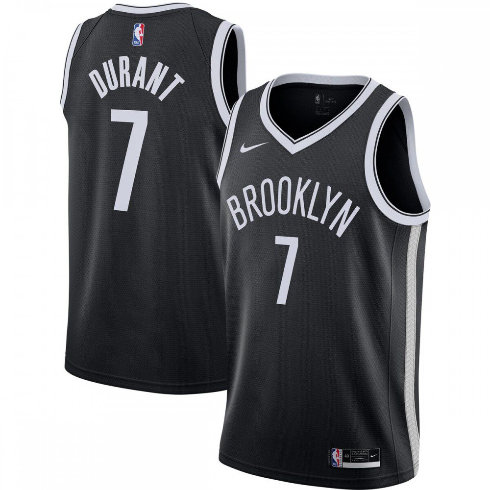 Youth Brooklyn Nets Black Edition Icon Swingman Basketball Jersey – Kevin Durant