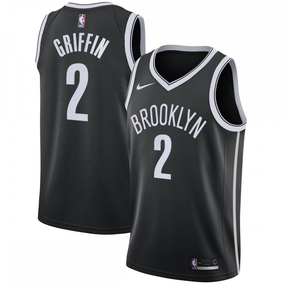 Men's Brooklyn Nets Black Edition Icon Swingman Basketball Jersey – Blake Griffin