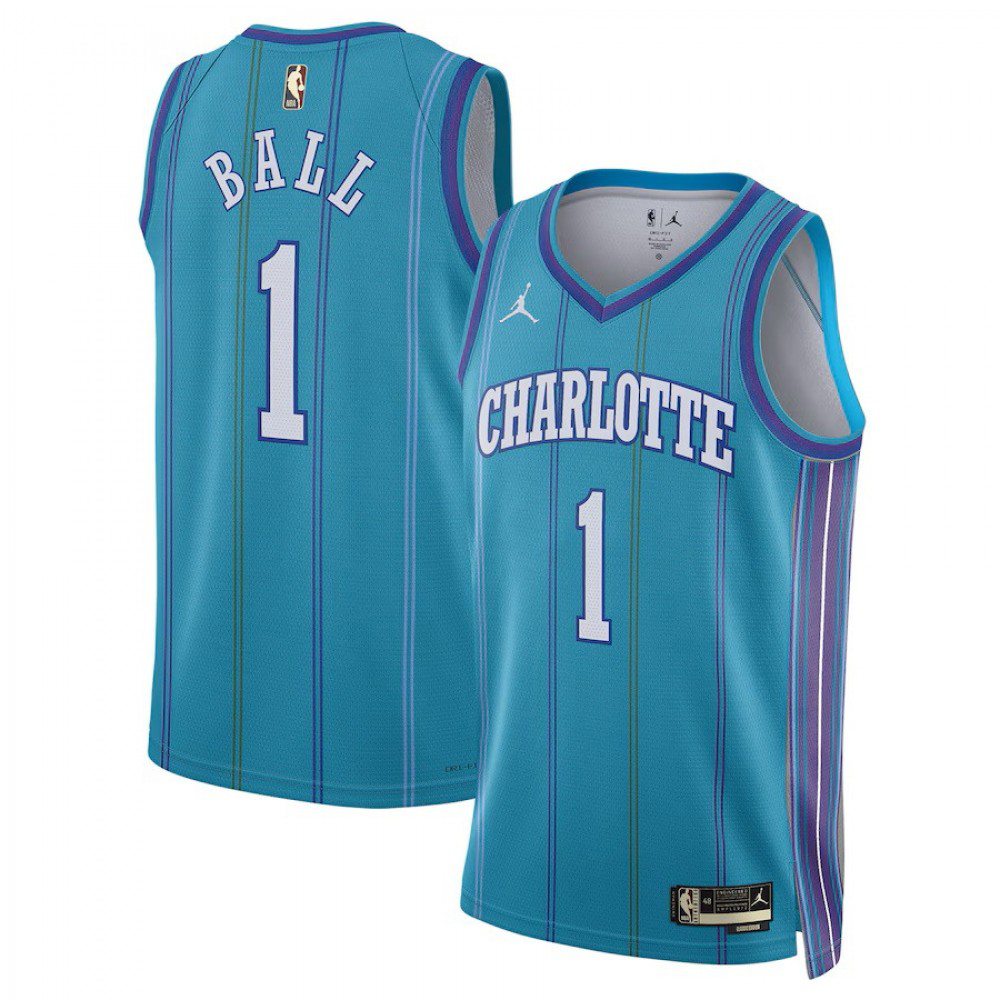Men's Charlotte Hornets Teal Edition Classic Swingman Ball Basketball Jersey – Jordan LaMelo