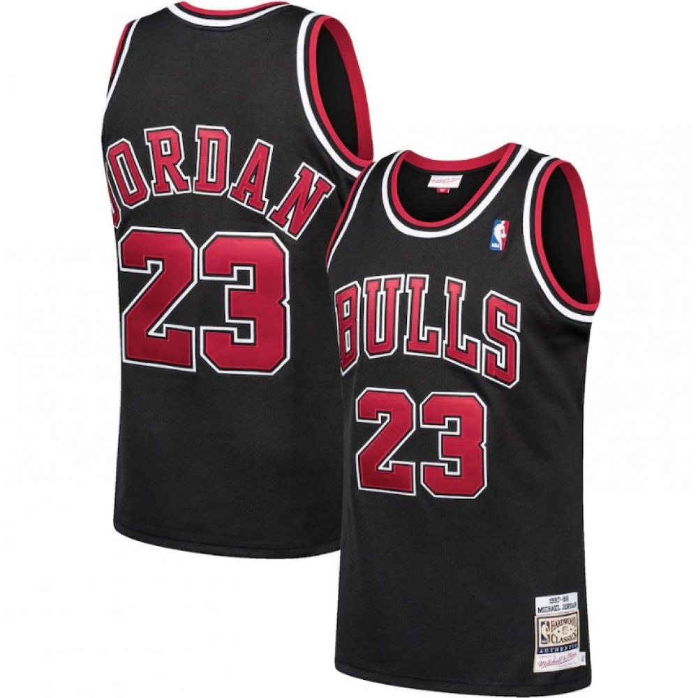 Youth Chicago Bulls Black Hardwood Classics Throwback Player Basketball Jersey – Michael Jordan 23