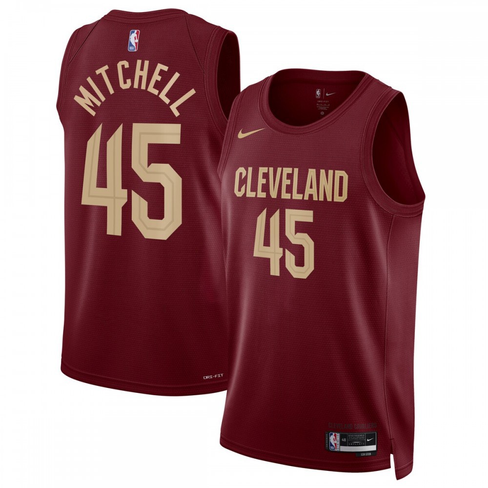 Men's Cleveland Cavaliers Edition Icon Swingman Burgundy Basketball Jersey – Donovan Mitchell