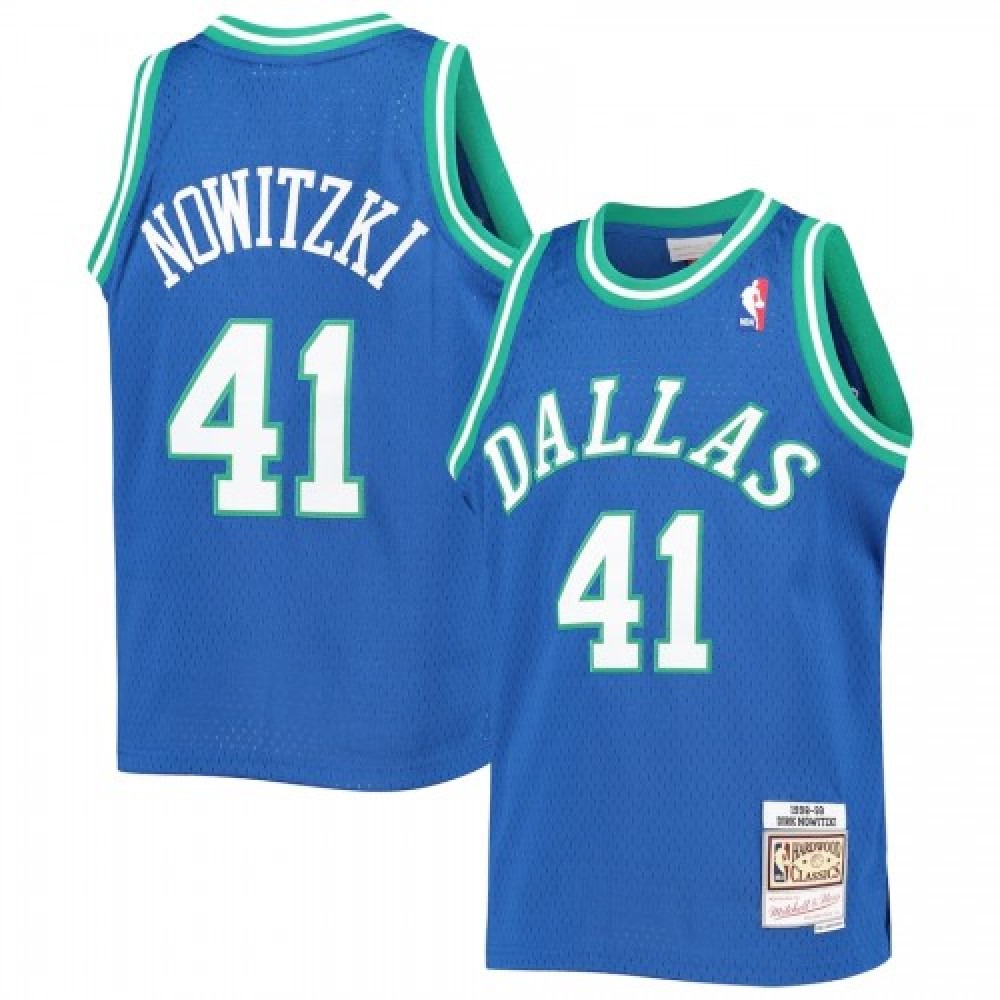 Men's Dallas Mavericks Blue Hardwood Classics Throwback Basketball Jersey – Dirk Nowitzki