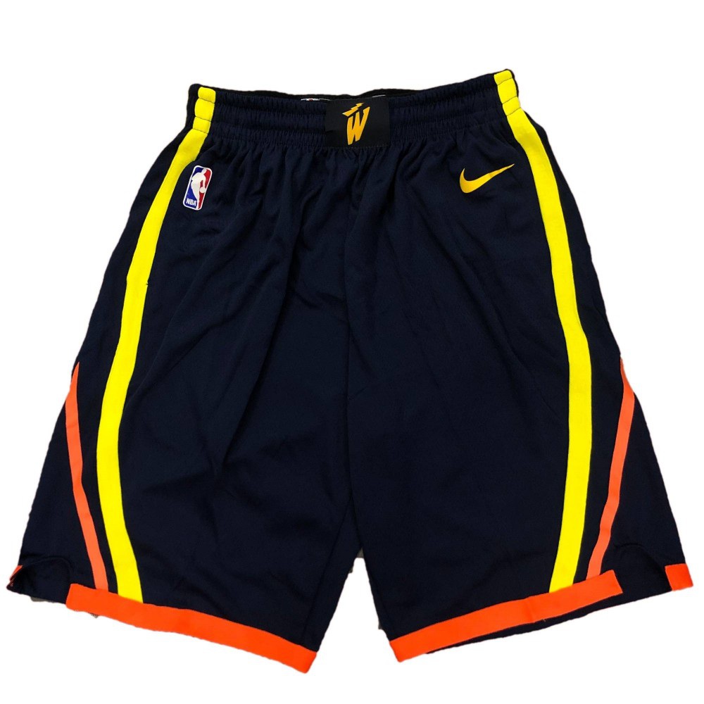 Youth Golden State Warriors Black Edition City Swingman Shorts