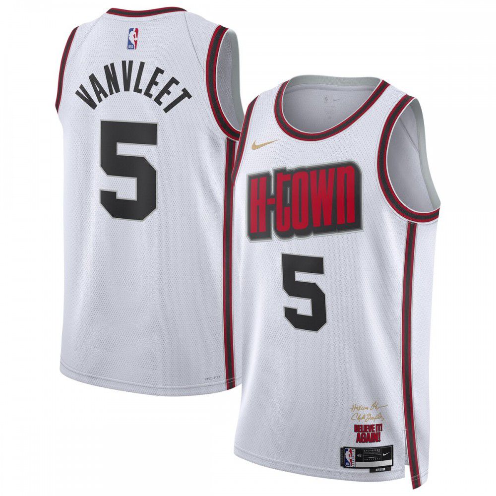 Men's Houston Rockets White Edition City Player Basketball Jersey – Fred VanVleet