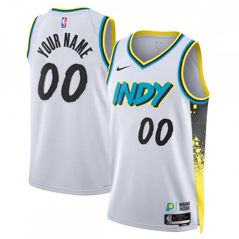Women's Indiana Pacers White Custom Edition City Swingman Basketball Jersey