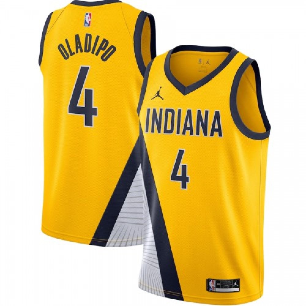 Men's Indiana Pacers Gold Edition Statement Swingman Basketball Jersey – Victor Oladipo