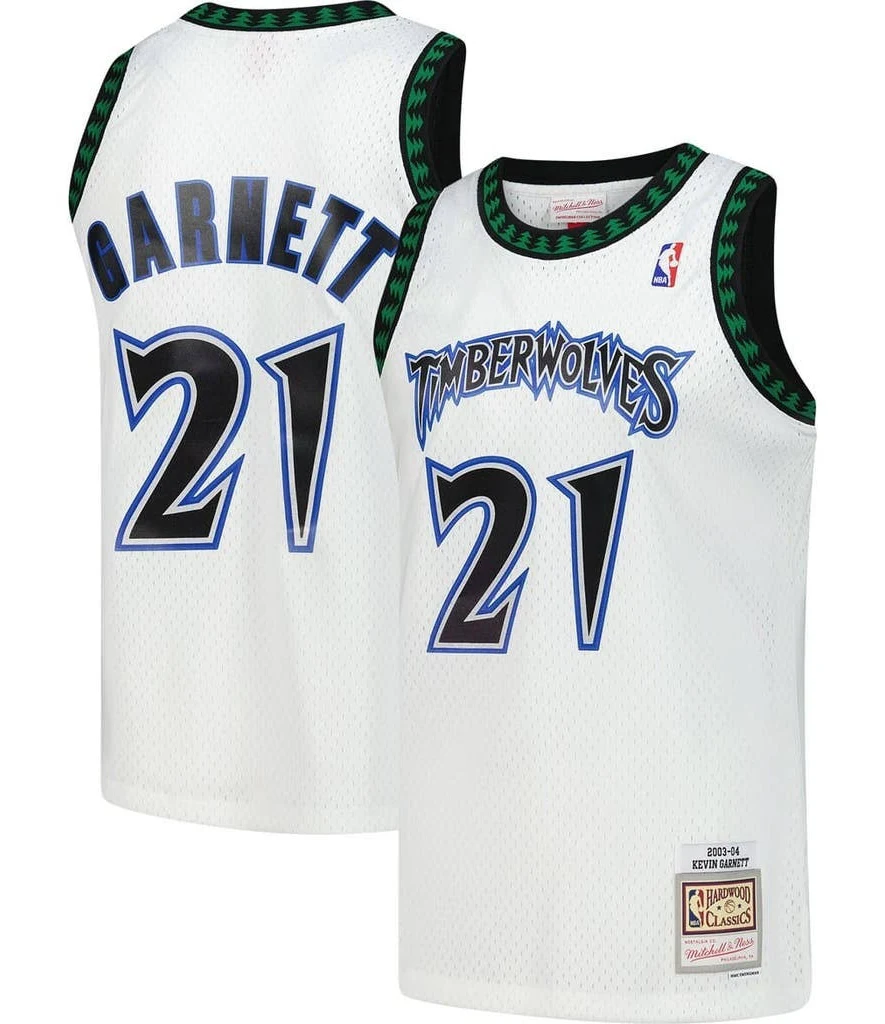 Men's Minnesota Timberwolves White Hardwood Classics Swingman Basketball Jersey – Kevin Garnett