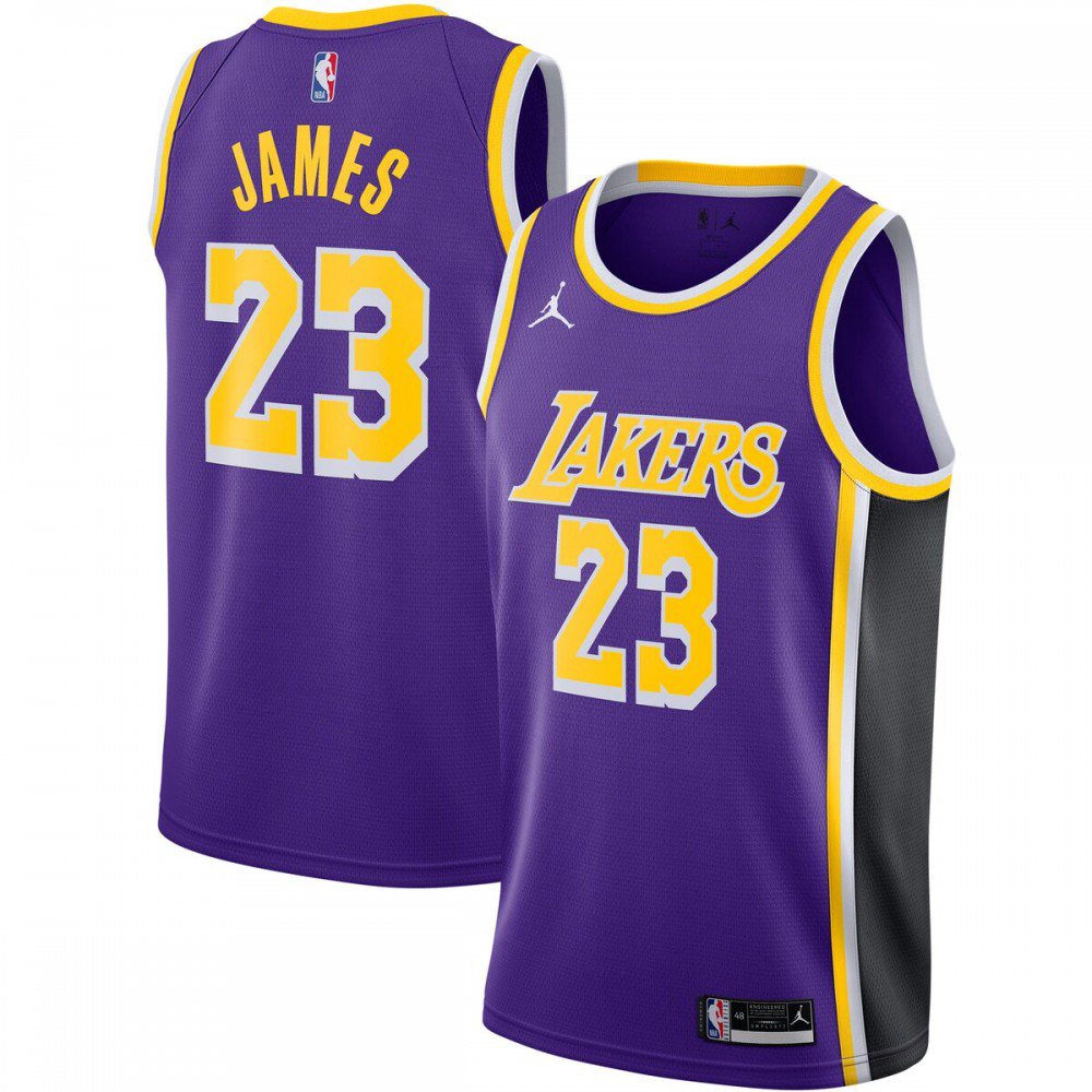 Men's Los Angeles Lakers Purple Edition Statement Swingman Basketball Jersey – LeBron James