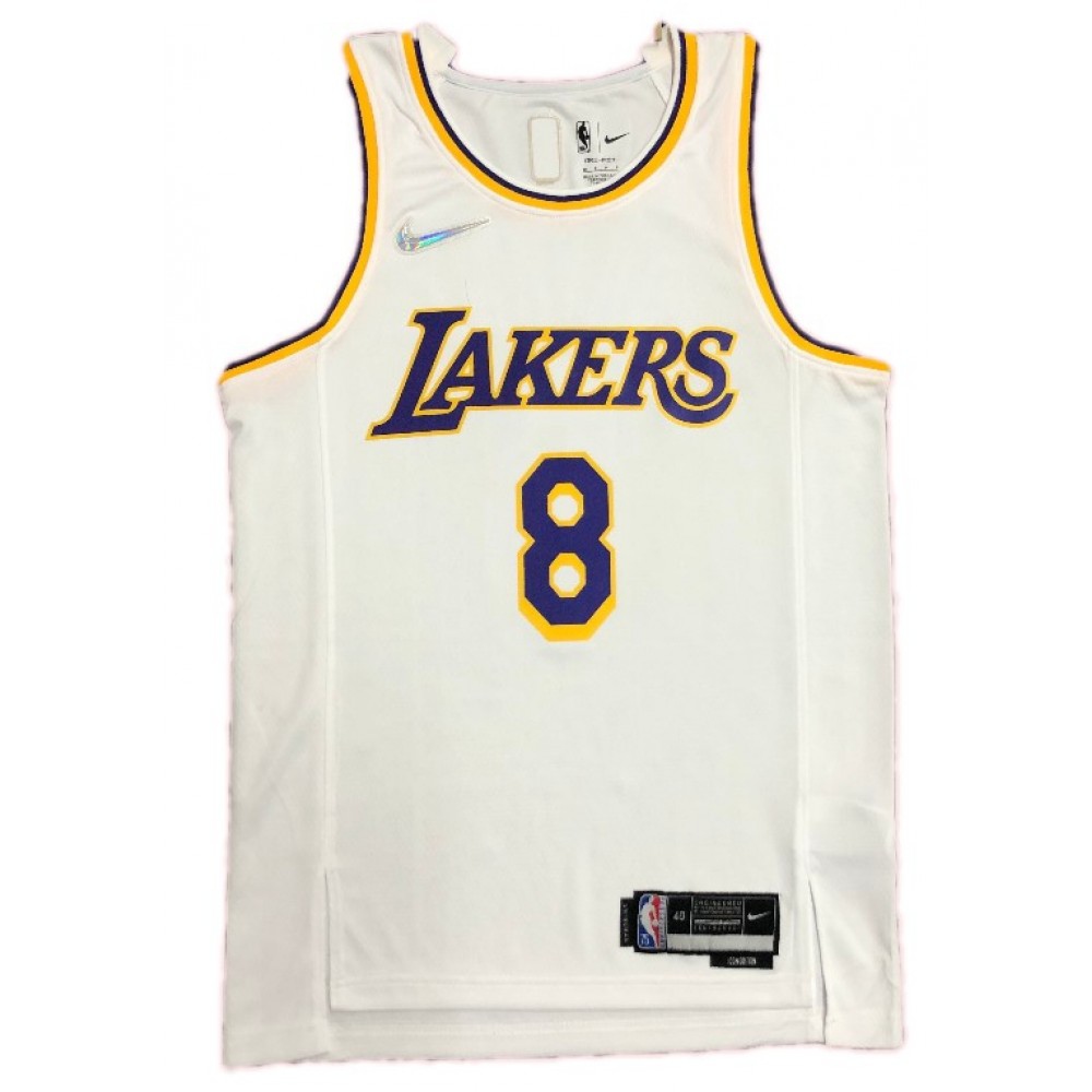 Men's Los Angeles Lakers White Edition Icon Swingman Basketball Jersey – Kobe Bryant