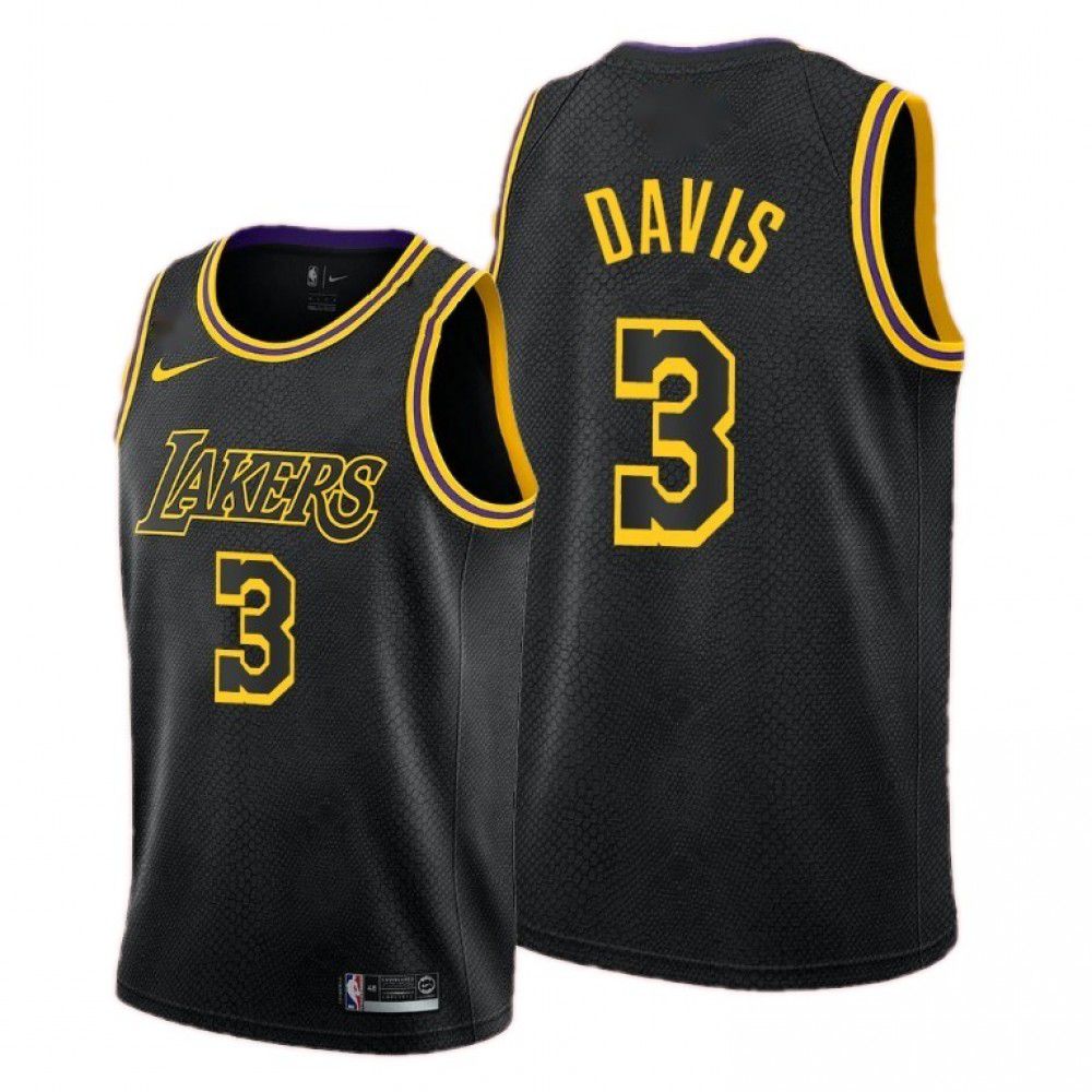 Men's Los Angeles Lakers Black City Swingman Basketball Jersey – Anthony Davis