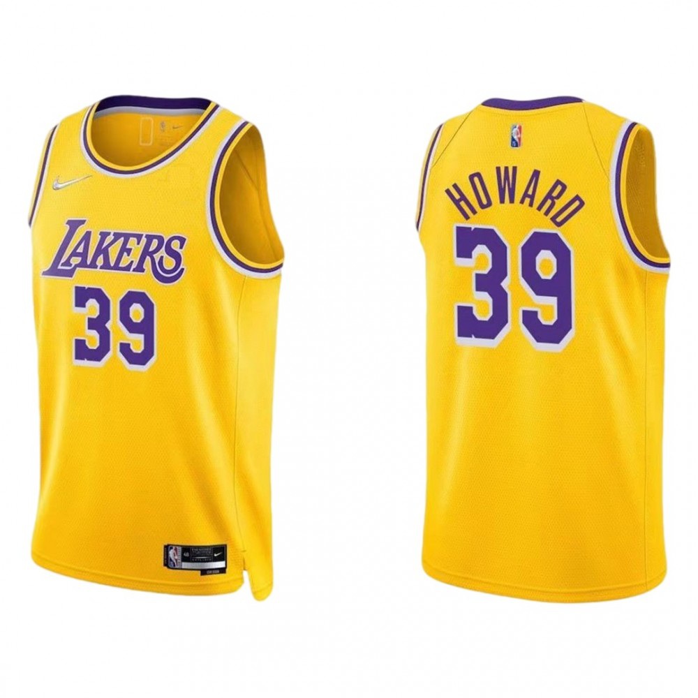 Men's Los Angeles Lakers Gold Edition Icon Swingman Basketball Jersey – Dwight Howard