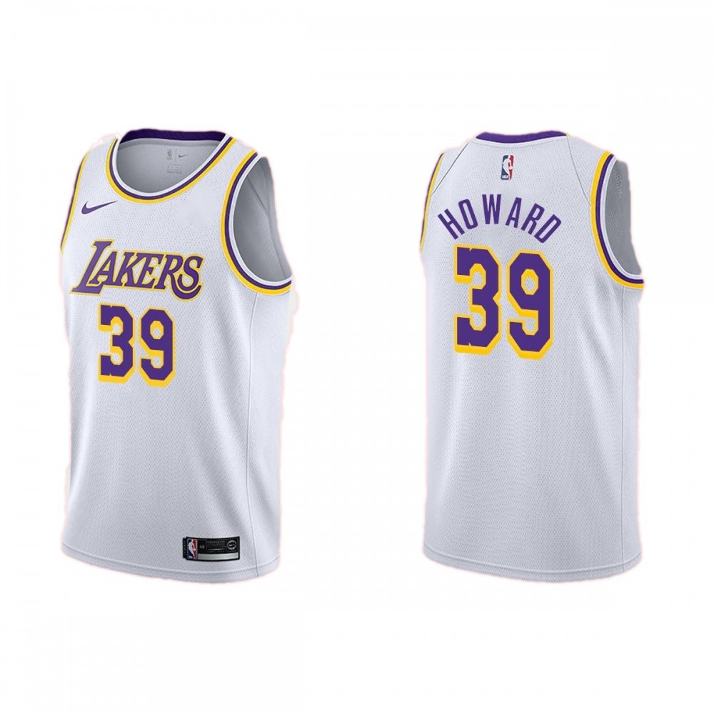 Men's Los Angeles Lakers White Association Edition Swingman Basketball Jersey – Dwight Howard