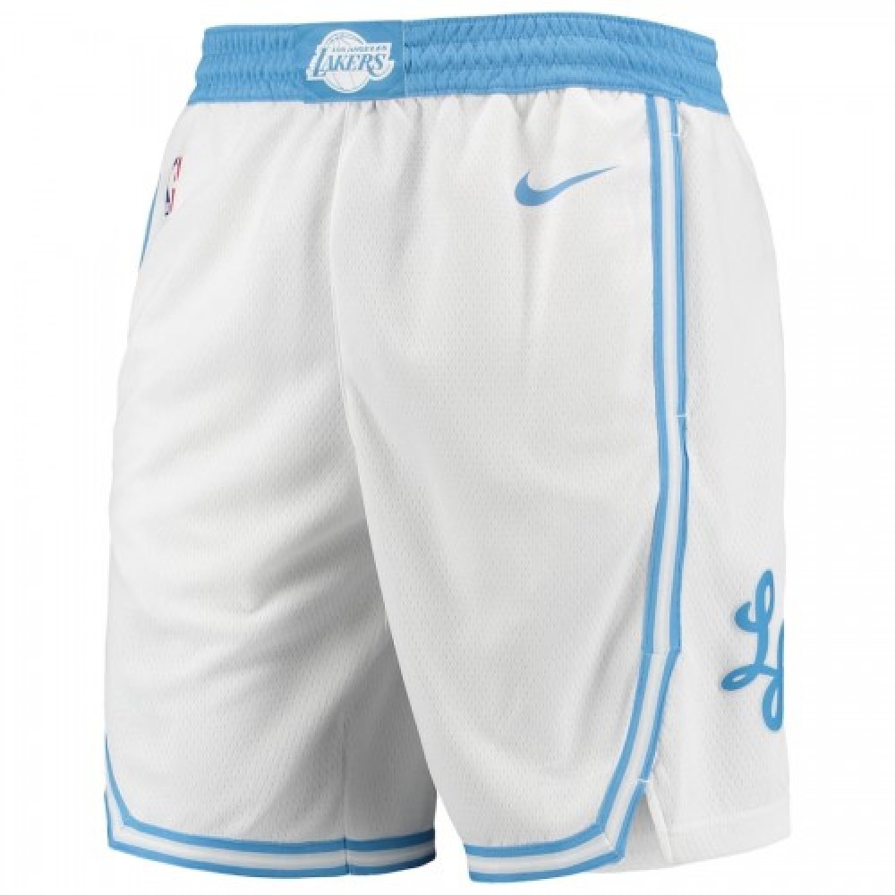 Men's Los Angeles Lakers White Edition City Swingman Short Basketball Jersey