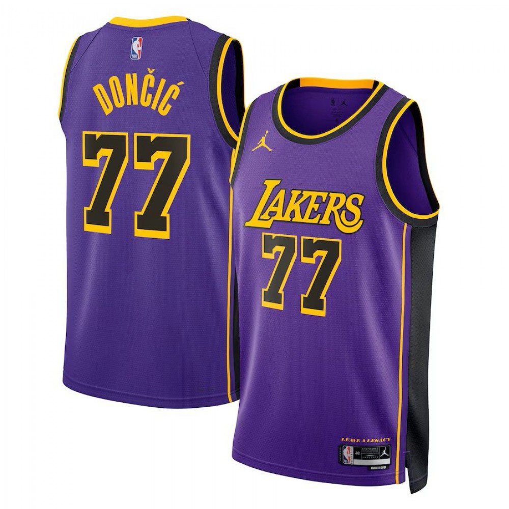 Men's Los Angeles Lakers Purple Edition Statement Swingman Basketball Jersey – Luka Doncic