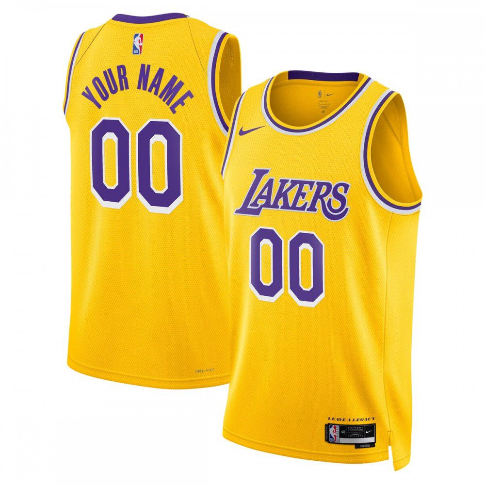 Youth Los Angeles Lakers Gold Custom Edition Icon Swingman Basketball Jersey