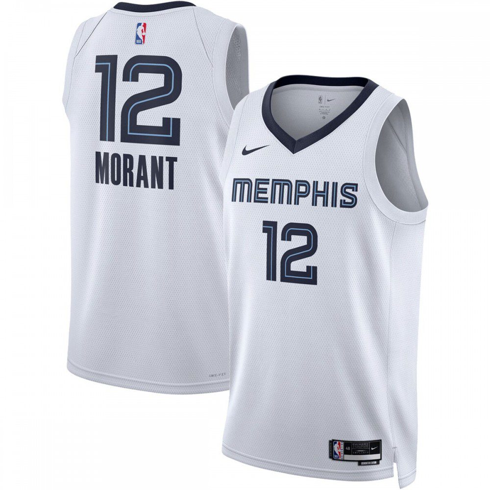 Men's Memphis Grizzlies White Association Edition Swingman Basketball Jersey – Ja Morant
