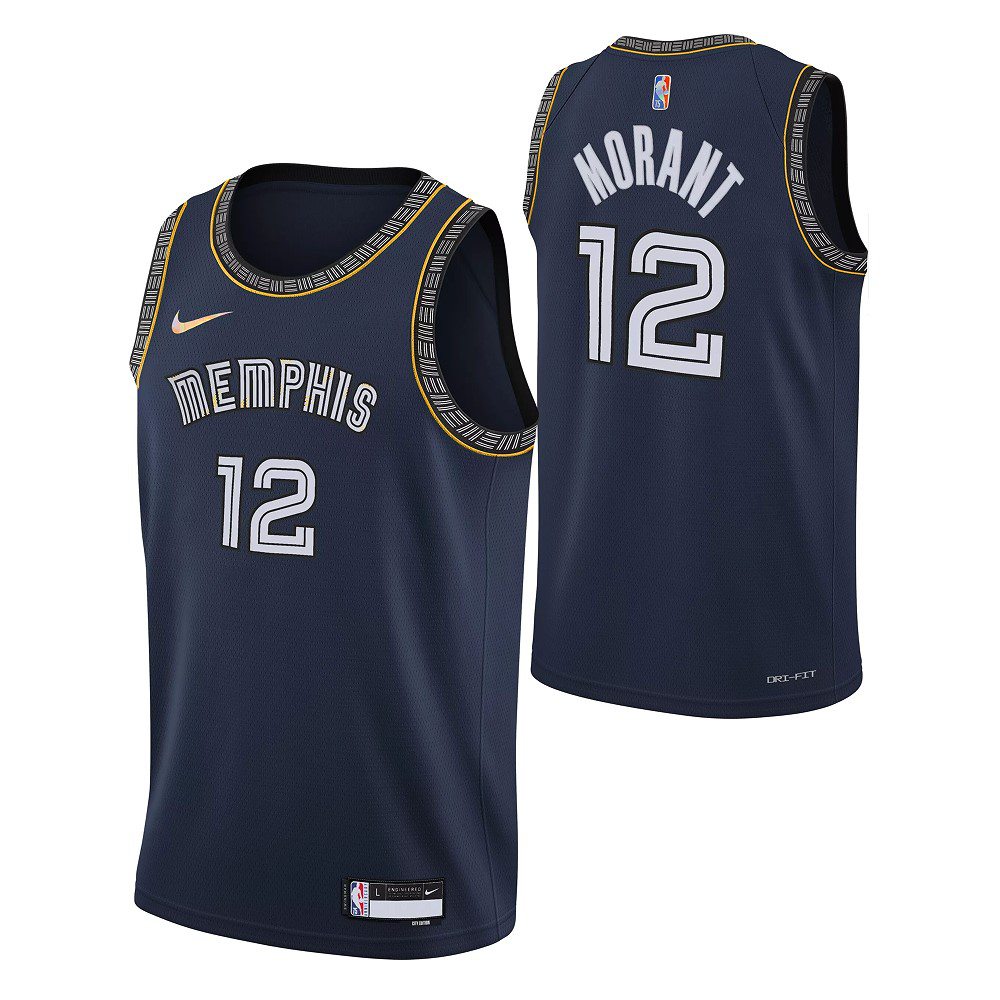 Men's Memphis Grizzlies Black Diamond Edition City Swingman Basketball Jersey – Ja Morant
