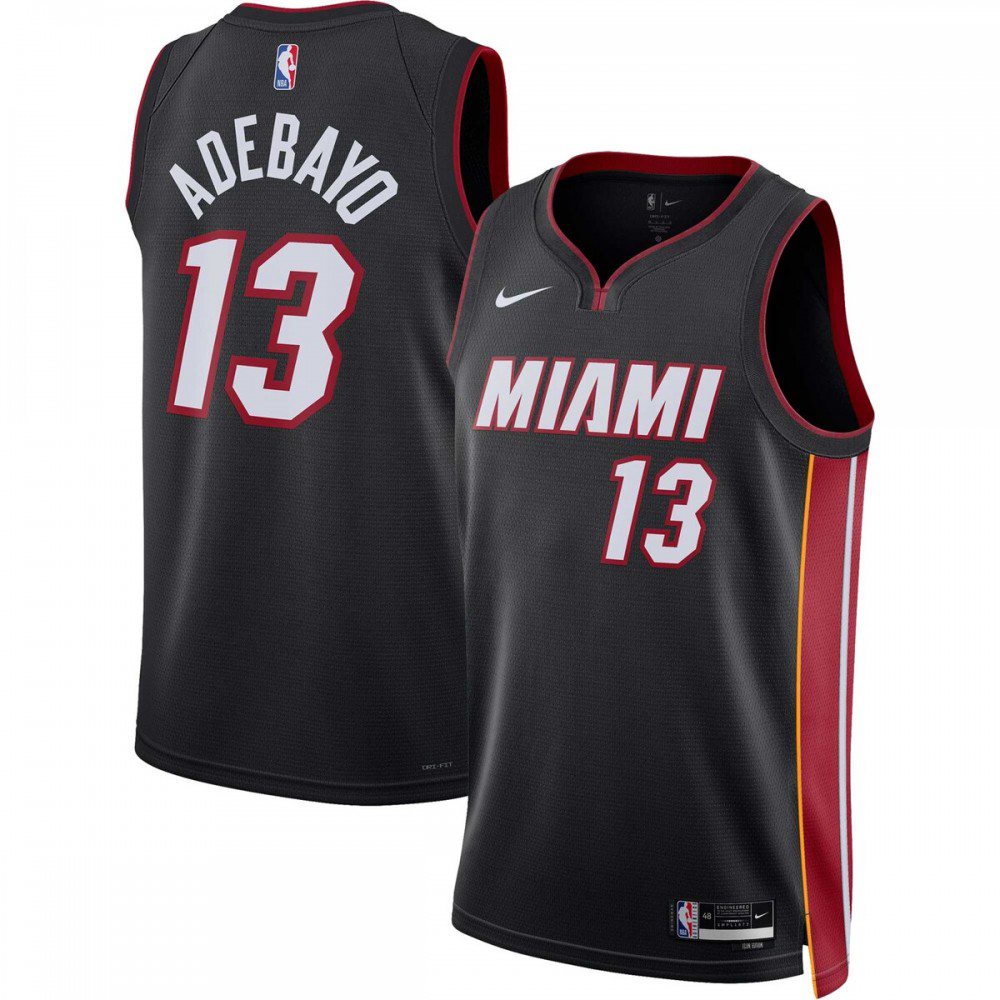 Men's Miami Heat Black Edition Icon Swingman Basketball Jersey – Bam Adebayo