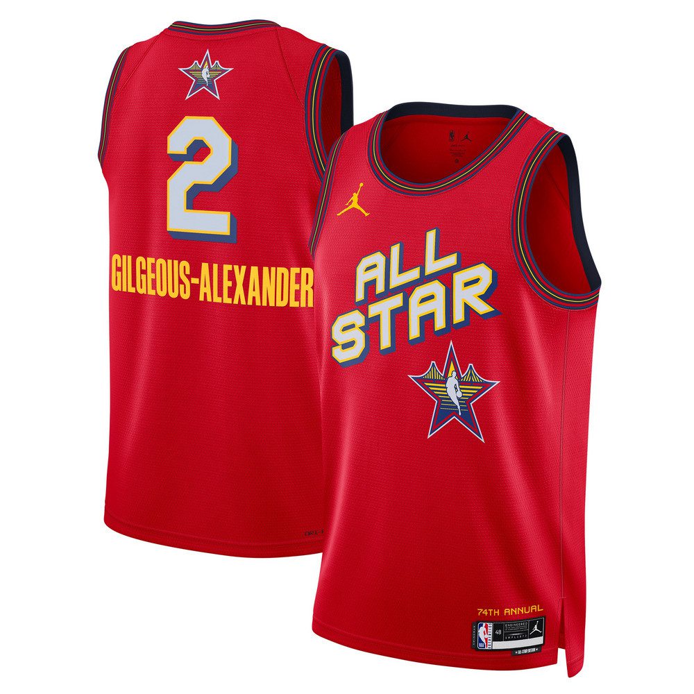Men's NBA All-Star Red All Star Player Gilgeous-Alexander NBA Basketball Jersey – Shai Gilgeous-Alexander