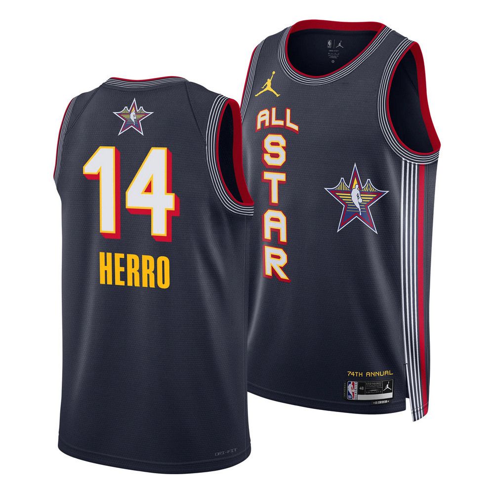 Men's NBA All-Star Navy All Star Player Tyler Herro NBA Basketball Jersey – Tyler Herro