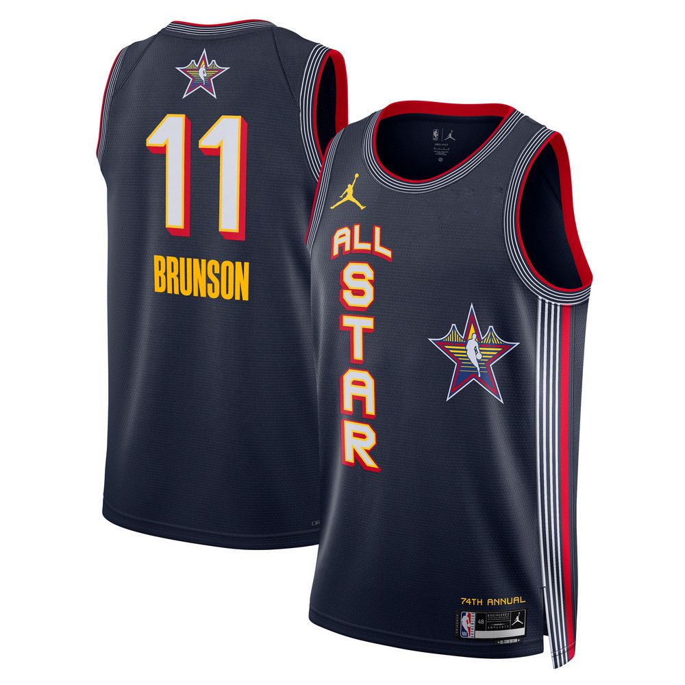 Men's NBA All-Star Navy All Star Player Jalen Brunson NBA Basketball Jersey – Jalen Brunson