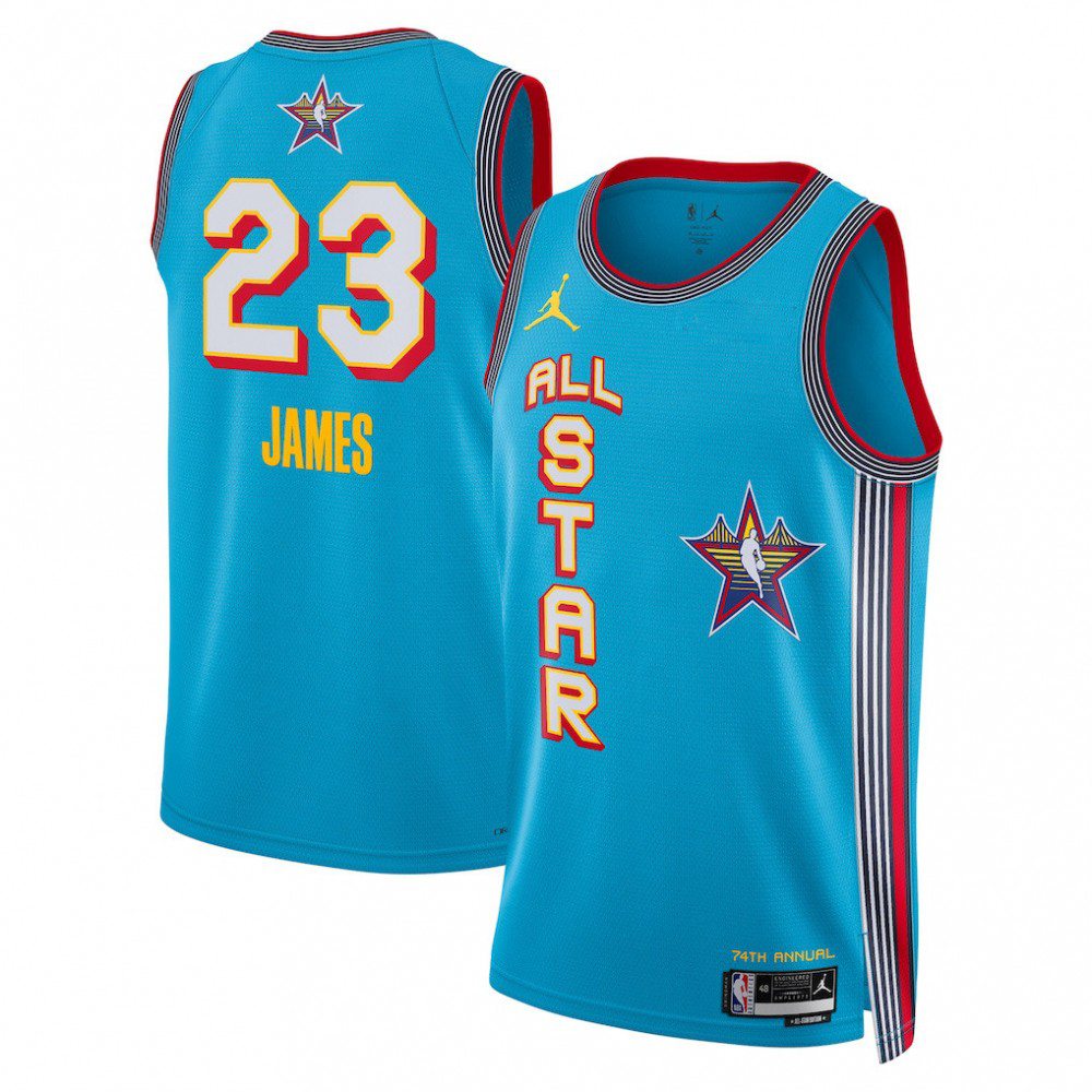 Men's NBA All-Star Light All Star Player LeBron James NBA Basketball Jersey – LeBron James