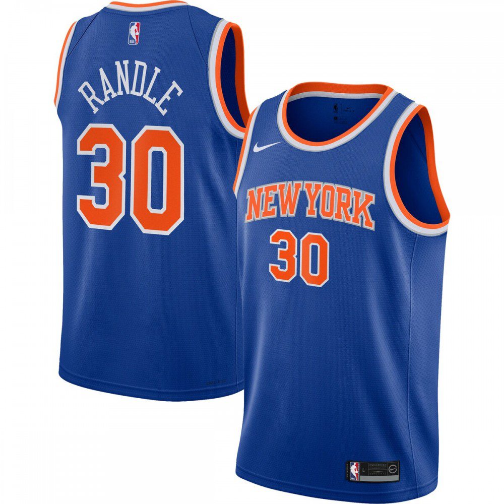 Men's New York Knicks Blue Edition Icon Swingman Basketball Jersey – Julius Randle