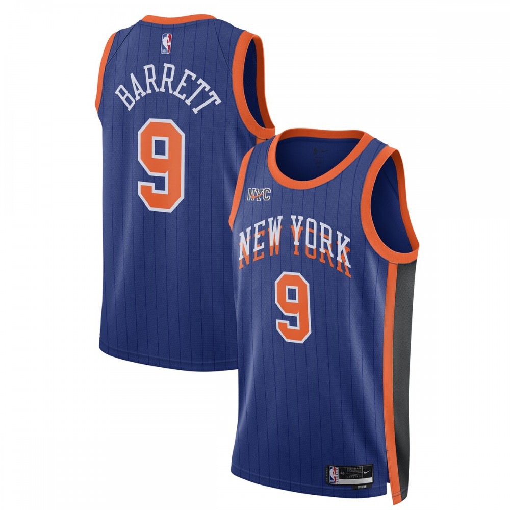 Men's New York Knicks Blue Edition City Swingman Basketball Jersey – RJ Barrett